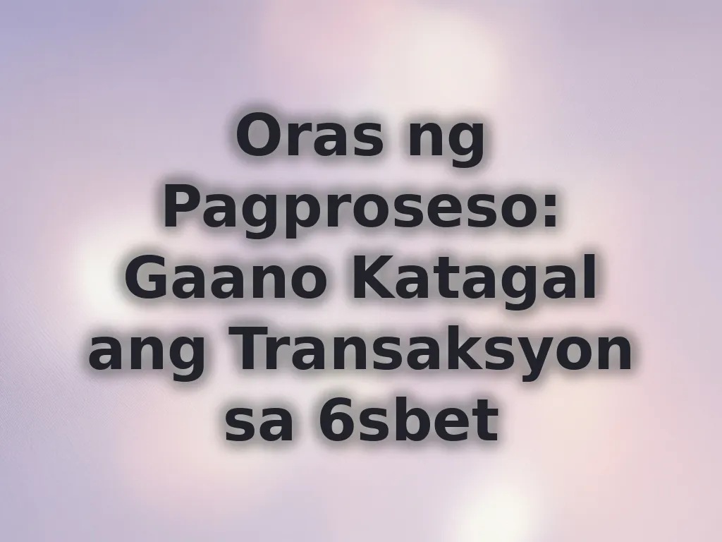 Oras ng Transaksyon